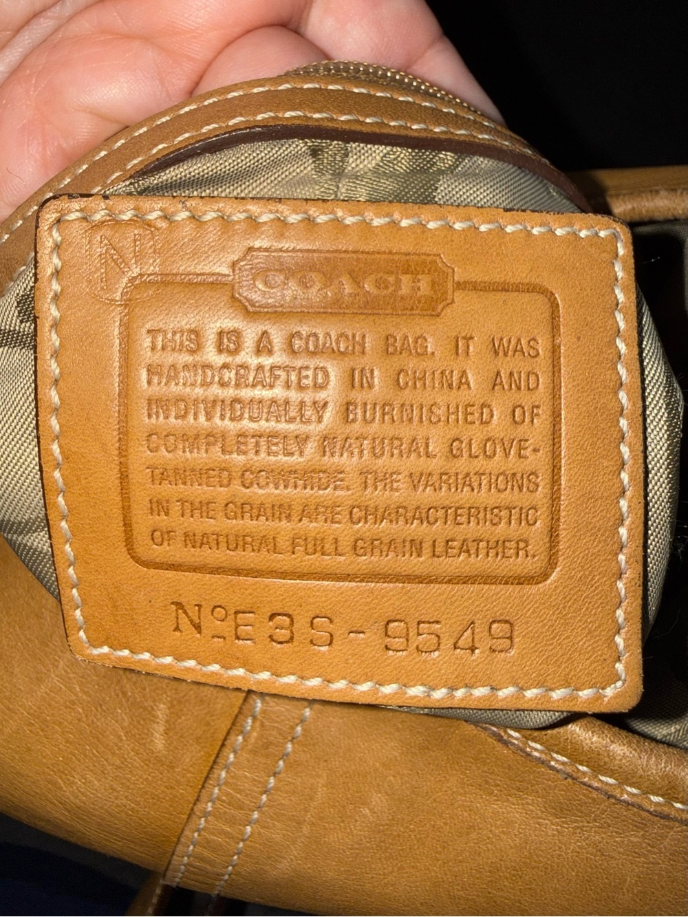 Coach 9549 Soho Leather Hobo Shoulder Bag Camel Tan - Picture 9 of 9